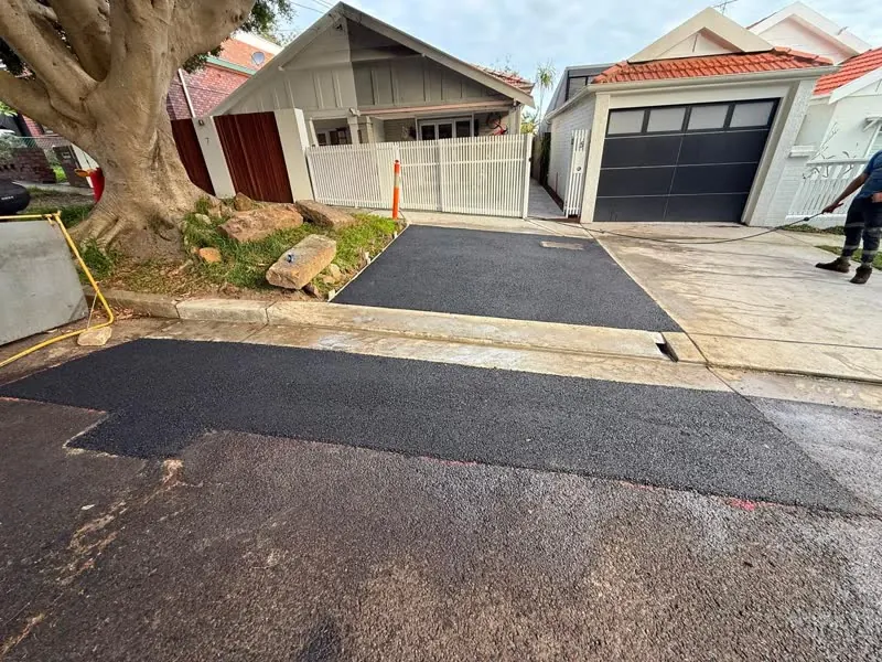 Finished driveway crossover, Sydney